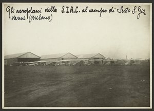 The Airplanes of S.I.A.C. at the Sesto S. Giovanni Field (Milan) by Fedele Azari