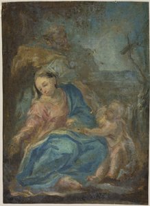 Rest on the Flight into Egypt (recto); Madonna of the Rosary (verso)