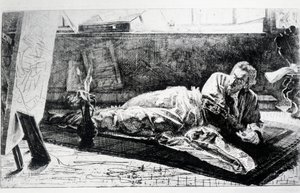 Carthusian or At the Charterhouse of Pavia by Federico Faruffini