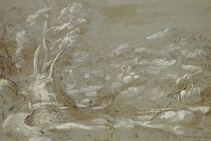 Landscape by Federico Fiori Barocci or Baroccio