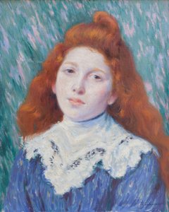 Girl with White Collar, c.1890 by Federigo Zandomeneghi