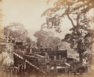 Japanese Temple Graveyard, Shuntoji, Nagasaki by Felice A. Beato