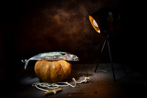 Dramatic Fish and Pumpkin