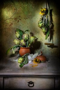 Rustic Artichoke Still Life