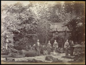 A Japanese Garden at Harra by Felice Beato