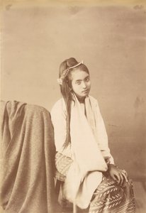 Burmese Type Silk Sitter by Felice Beato