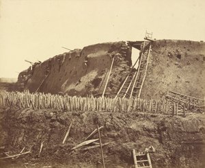 Exterior of the Taku North Fort Immediately After Its Capture by Storm by Felice Beato
