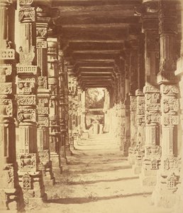 Interior of the Hindu Temple in Qutub, Delhi by Felice Beato