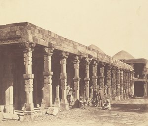 Interior of the Hindu Temple in Kootub by Felice Beato