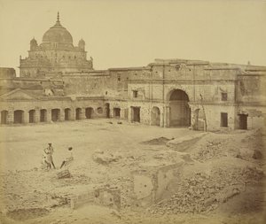 Lesser Court of the Residency Occupied by Cavalry