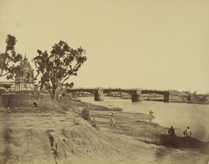 The Iron Bridge Leading from the Residency to Cantonements by Felice Beato