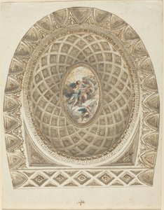 A Coffered Dome with Apollo and Phaeton