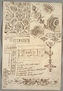 Decorative Motifs; Verso: Anatomical Studies by Felice Giani