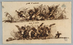 Design for Two Friezes by Felice Giani