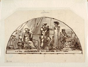 Design for a Lunette with Allegory of Sculpture