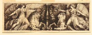 Design for a Symmetrical Frieze by Felice Giani