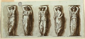 Five Caryatids by Felice Giani
