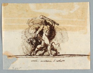 Hercules and Cerberus by Felice Giani