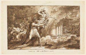 Iris Encourages Priam to Beg the Body of Hector from Achilles by Felice Giani