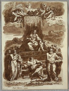 Madonna Enthroned by Felice Giani