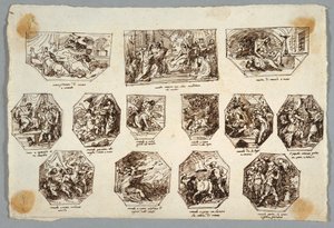 Romulus and Remus, Thirteen Paintings for the Sala delle Origini di Roma, Faenza by Felice Giani