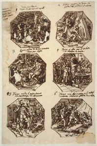 Six Theseus Subjects for the Palazzo Gaddi, Forli by Felice Giani