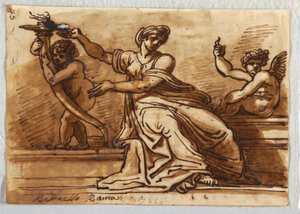 Temperance and Two Winged Angels