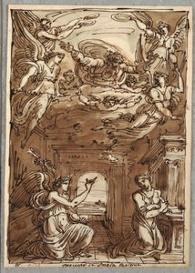 The Annunciation, Study after Innocenza da Imola by Felice Giani