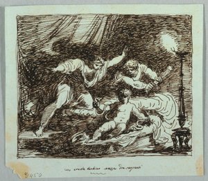 The Infant Hercules Strangling the Serpent by Felice Giani