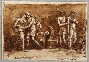 The Love of Helen and Paris by Felice Giani