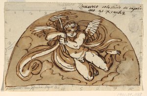 Winter, Lunette for Ceiling of Sala Ottagonale, Palazzo Milzetti, Faenza