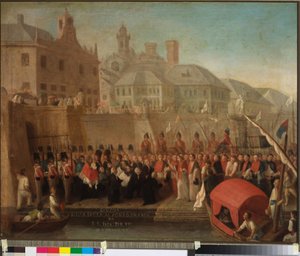 Visit to the free port of Genoa by H.S. Pope Pius VII, c.1818