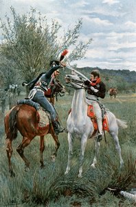 Prince Louis of Prussia and Sergeant Guindey by Felicien baron de Myrbach Rheinfeld