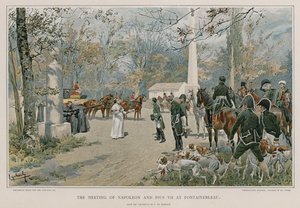 The meeting of Napoleon and Pius VII at Fontainbleau by Felicien baron de Myrbach Rheinfeld