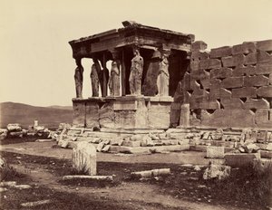 Caryatids of the Erechtheion Temple - Athens by Félix Bonfils