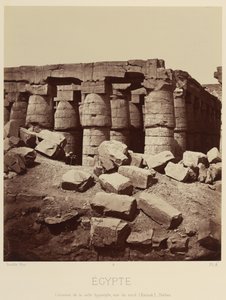 Columns of the Hypostyle Hall, View from the North. [Karnak, Thebes] by Félix Bonfils
