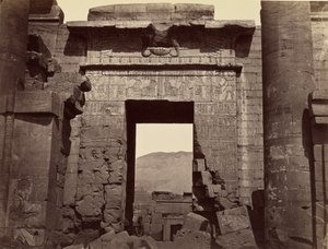Details of the Gateway to the Temple, Medinet Habu by Félix Bonfils