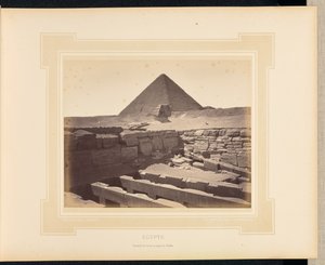 Egypt: Pyramid of Cheops and Temple of Khafre by Félix Bonfils
