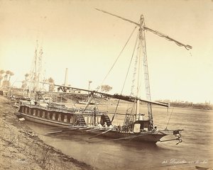 Egyptian boat on the Nile, in Egypt