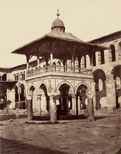 Fountain Inside the Great Mosque - Damascus by Félix Bonfils