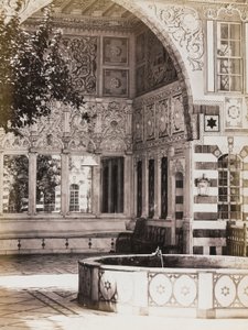 Courtyard of Stambouli House, Damascus by Félix Bonfils