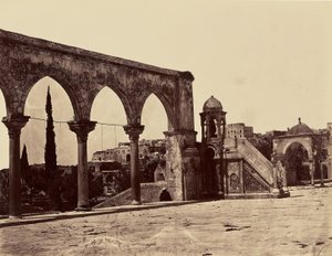 Member on the Platform of the Temple (Jerusalem) by Félix Bonfils