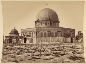 Mosque of Omar and Tribunal of David by Félix Bonfils