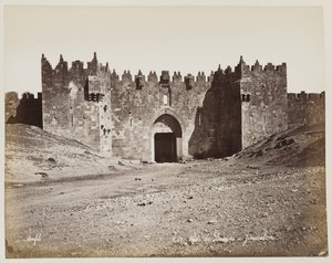 Dagnas Gate in Jerusalem #287 by Félix Bonfils