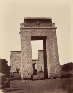 Ptolemaic Propylon and Entrance Gate to the Small Temple [Karnak Thebes] by Félix Bonfils