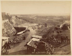 Route to Bethlehem, Taken from the Jaffa Gate, Jerusalem by Félix Bonfils
