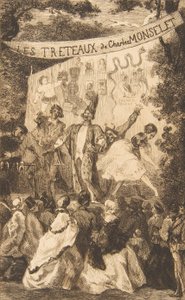Frontispiece for Les Tréteaux de Monselet by Felix Bracquemond