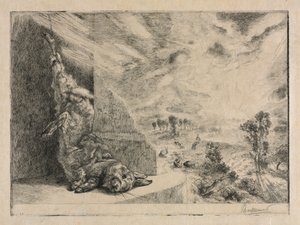 The Wild Rabbit by Felix Bracquemond