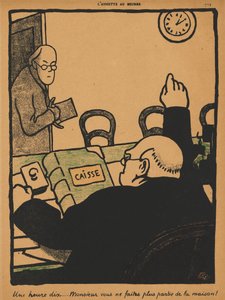 Crimes and Punishments XV, 772: Ten Past One, 1871 by Felix Edouard Vallotton