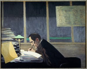 Felix Feneon at the Revue Blanche by Felix Edouard Vallotton